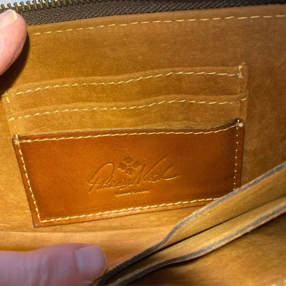 Patricia Nash Antique Rose Leather Wristlet Zippered Wallet 7.6”x4.5” - Picture 5 of 10